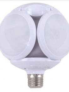 Lámpara de techo plegable con bombilla LED en forma de abanico LE072 lámpara LED para sala dormitorio oficina iluminación moderna eficiente montaje rápido consumo bajo decoración hogar - Blanco - Ver 1