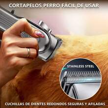 12 en 1 Cortapelos Eléctrico para Perros y Gatos, Con Herramientas de Aseo, Rasuradora Recargable para Perro, Fácil de Recortar, Maquina para Cortar Para Todo Tipo de Pelo de Mascotas - Gris-negro - Ver 2