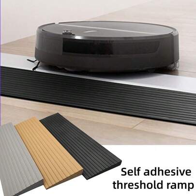 0.9m Self-Adhesive Door Threshold Ramp Trim, Self-Adhesive Sloped Pad, Threshold Transition Strip, Easy To Install, Suitable For Doorways And Home Decor