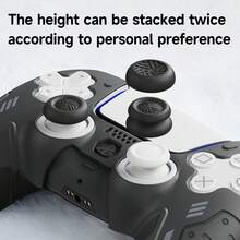 2个摇杆帽，兼容PlayStation4/PlayStation5/Switch Pro手柄，游戏手柄按键保护套，高性能拇指摇杆方向帽，PlayStation4/5游戏配件，PS手柄配件，2026年新年圣诞礼物 - 彩色 - 查看 4