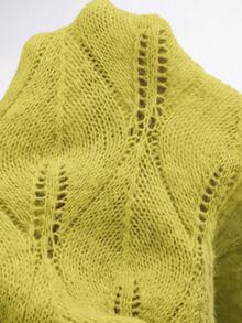 灰色纯色珍珠纽扣圆领长袖优雅开衫，适合秋季办公室、派对和社交场合穿着 | 穿着舒适 - 橄欖綠 - 查看 4