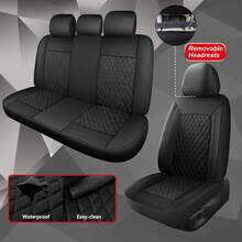 【豪华绗缝汽车座椅套】豪华绗缝通用尺寸五座车型汽车座椅套，汽车座椅套全套，汽车配件 - 5座 - 查看 8