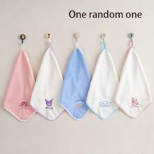 1/3/5 Pcs Sanrio Character Square Face Towels - Soft Polyester Blend, Absorbent & Durable, Cute Cartoon Patterns, Suitable For Face And Hand Use | Playful Design | Polyester Blend Towels