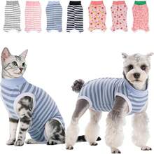 Traje de Recuperación para Perros,Transpirable y Elásticos, para Aliviar la Ansiedad, para Heridas Abdominales o Enfermedades de la Piel - Rosa Fresa - Ver 1