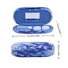 XIANG YU 2-In-1 Dual Layer Contact Lens Case With Mirror & Tweezer, Portable Dual-Sided Contact Lens Storage Box, Sunglasses Pouch, Unisex For Daily Use & Travel - Multicolor - View 7