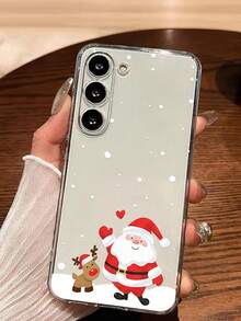 1 chiếc ốp lưng điện thoại mềm hình ông già Noel và tuần lộc, tương thích với iPhone 17/17 Air/17 Pro/17 Pro Max, Honor, Redmi, Galaxy A04e/12/A13/A14/A34/A50/A52/A53/A54/S21/S22/S23/S24/S25/S25Ultra, 6A/7A/8A, 12T/13T - Trong sáng - Xem 6