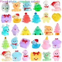 40 Pcs Mini Christmas Luminous Figurines, Christmas Resin Miniatures Glow In The Dark Tiny Figures To Hide Small Snowman Figures For Party Favors Bag Fillers Garden