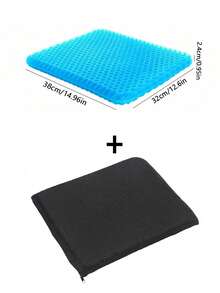 带防滑套的凝胶座垫，厚实透气的蜂窝设计压力吸收垫，双层加厚办公椅座垫椅垫，办公椅座垫，适用于办公椅、家居、汽车和轮椅礼物生日毕业椅枕游戏椅