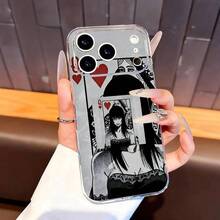 A-Alice In B-Borderland Phone Case Compatible With  7,17,16,15,14,13,12,11 Pro,Max,Plus,XR,Mini,E Clear Full-Coverage Soft Cover, Cover Compatible With  17 Pro Max Case,  17 Pro Case,  17 Case,  16 Pro Max Case - Z4 - 查看 9