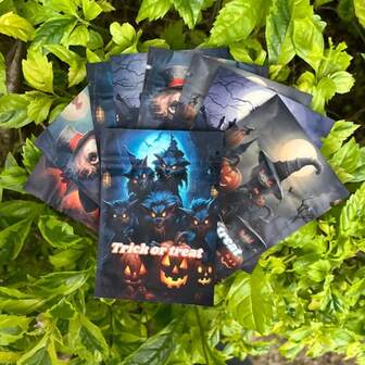 10pcs/50pcs Mixed Assortment, Gift Packaging Sealed Bags, Polyester Film Bags, Halloween, Christmas, Display Decoration, Grass Storage Bags, Laser Cut Candy Packaging Self-Sealing Bags, Resealable Bags, Ziplock Bags 3D Bags Polyester Film Bags Vanilla Bags Candy Ziplock Bags Shaped Polyester Film Bags Odor-Proof Bags Waterproof Bags