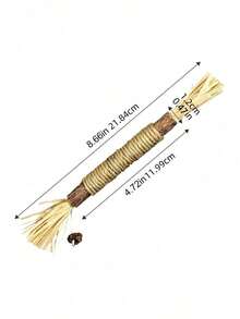 3Pcs Cat Wooden Teeth Grinding Sticks - Natural Chew Toy For Kittens & Cats - Teeth Cleaning Pet Supplies - 棕色 - 查看 7