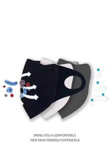 5pcs Merrald Autumn/Winter Warm Mask, Windproof, Seamless, Slimming, Washable Face Cover - Multicolor - View 8