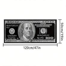1pc Dollar Bill Design Mat - Black Soft PVC Floor Mat With Strong $100 Bill Print, Creative Pattern Decoration, Suitable For Entrance, Bedroom, Hallway - Durable And Easy To Clean Home Decor, Bedroom Mat| Strong Pattern Mat| PVC Material, Money Decoration - Multicolor - View 10
