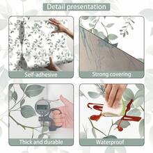 Tapet verde cu frunze de eucalipt - autocolant de perete autoadeziv din vinil, detașabil și impermeabil pentru decorul casei și renovarea pereților camerei de zi, dormitorului, bucătăriei, decor de perete estetic de toamnă - Multicolor - Vizualizare 7