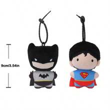 DC Comics 9厘米柔软毛绒钥匙扣 DC正义联盟 蝙蝠侠 超人 哈莉·奎茵 小丑 可爱卡通电影玩偶，创意万圣节圣诞节礼物 - 彩色 - 查看 15