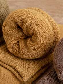 4 pares/2 pares/1 par Calcetines de lana gruesos para mujer, cálidos para uso diario y atuendos en casa