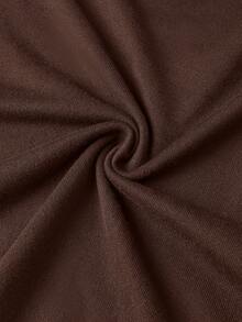 GRDR Men's Casual Long Sleeve Half Zip Knit Sweater, Versatile For Daily Wear - Brown - View 6