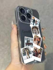 1 Stück personalisiertes Familien-, Freunde-, Paarsignatur-Foto 6 Stücke TPU transparentes 1.0 Handyhülle kompatibel mit iPhone 16 Pro Max/17/17 Pro Max/17 Air und anderen Modellen