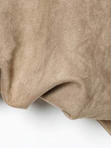 DEEKA Casual Versatile Suede-Like Bomber Jacket For Women, Spring/Autumn - Light Brown - View 7