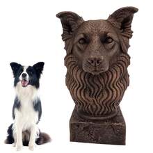 Estatua Busto Decoracao Pet Cachorro Border Collie Exclusivo - Marrom - Visão 5