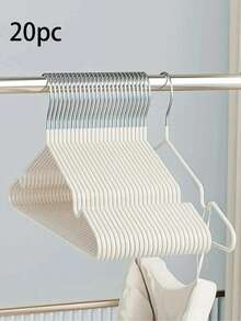 20/10 Piece Pack, Non-Slip Heavy Duty Hanger, (15.75" X 7.87"), Black Non-Slip Heavy Duty Hanger, Bedroom Supplies, Storage Supplies, Bedroom And Wardrobe Quality Durable Storage Solution - No Strenuous Hanging, Space Saving Design, Perfect For Life,Room Decoration