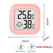 1 件智能微笑迷你 LCD 数字温度计：精确监测室温和湿度，精度 100%！
