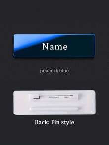 1pc Customized Engraved Magnetic Stainless Steel Name Tag Card Holder Badge For Office School Enterprise - Multicolor - View 19