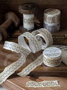 MOCARD لفة 2 متر من شريط زخرفي قابل للتمزيق بطراز عتيق، مواد حرفية DIY للألبوم الفني، هدايا المناسبات، لوازم مدرسية لألبوم الصور الشخصي - بني - مشاهدة 6