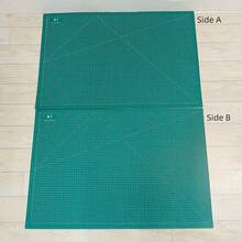 1pc Extra Large Self-Healing Cutting Mat - A1/A2/A3 Size, With Grid Lines And Diagonal Cut Guides, Suitable For Fabric, Paper, Cardboard - Heavy Duty Craft, DIY, Office, School, Technical Drawing - Compatible With Cutting Machines (Fits A0-A3 Paper Sizes) - Green Grid Layout And White Borders For Precise Alignment - Durable Smooth Surface, Long-Lasting, Large Craft Cutting Mat, Hobby Cutting Mat