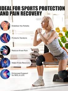 可调节运动护膝透气弹性护膝压缩膝盖支撑男女柔软绷带膝盖包裹运动护具适用于跑步健身房户外徒步健身骑行旅行家庭办公室学校健身房配件理想礼物
