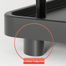 Cestelli per piatti, scolapiatti a 2 ripiani, scolapiatti, griglia di scolo con vassoio, con portacoltelli e porta tagliere, nero