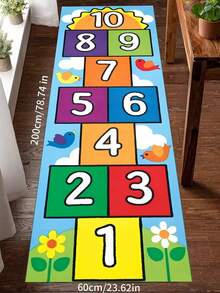 Decoración navideña, 1 pieza Alfombra digital de juego con diseño de cuadros adorable y cómoda para sala de estar, dormitorio, sofá o cocina, regalo para amigos, felicitaciones, Año Nuevo, Festival de Primavera