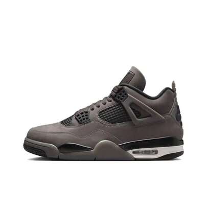Nike Jordan Air Jordan 4 "Cave Stone And Black" Comfortable & Versatile, Non-Slip & Durable, Mid-Top, Retro Basketball Shoes, Unisex, Brown