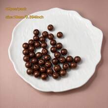 42pcs/Pack 10mm Diameter Beads With Hole, Imitation Natural Stone Gold Sand Stone, Shiny Glass Beads, DIY Jewelry Making, Craft Supplies - Multicolor - View 10