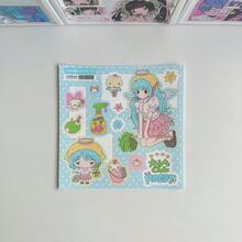 卡通女孩人物贴纸，可爱酷炫女孩贴纸，INS 风格人物贴纸，适合 DIY 剪贴簿，多人物卡通设计，自粘装饰贴纸，适用于剪贴簿、相册、行李箱/笔记本电脑/滑板/吉他/冰箱/头盔/日历，可作为生日和节日礼物 - 彩色 - 查看 9