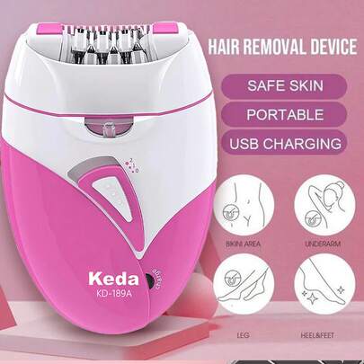 1 pieza Dispositivo de eliminación de vello axilar para mujeres, depiladora para mujeres, afeitadora y recortadora para mujeres, inalámbrica, recargable