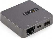 Adaptateur multiport USB-C StarTech.com - Station d'accueil USB Type-C - HDMI ou VGA - avec câble de 29 cm - avec ports USB A et USB Type-C - Gris foncé - Voir 4