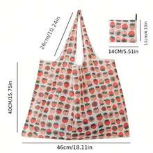 1 Reusable Shopping Bag, Foldable Portable Large Capacity Tote Bag, Suitable For Shopping, Office Work, Travel, Parties, Organizing And Storage - 30 loại hoa nhiều màu sắc - Xem 4