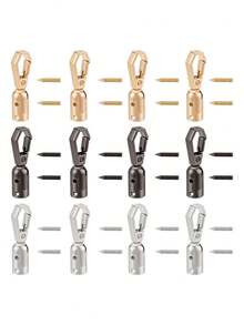 Metal Swivel Spring Hook - Heavy Duty Lobster Clasp, Multi-Functional Bag Hardware Accessory, Suitable For Keychains, Wallets, Backpacks And Luggage Tags, Durable Metal Swivel Buckle, Suitable For DIY Craft Projects, Bag Repair, Rope End Caps, Rope End Terminators, Lobster Claw Clasp, Crimp Ends, Necklaces - Multicolor - View 9
