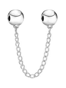 1pc Fashionable Personalized Silver, Gold, Rose Gold Multi-Element Heart Charm, Suitable For DIY Bracelet, Bangle, Anklet, Safety Chain Pendant - Chain - View 31