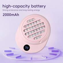 迷你可充电美甲吸尘器，美甲师专用，紧凑型真空风扇吸尘器，无线吸尘器，美甲修脚工具，适用于亚克力指甲抛光，附赠10张滤纸，圣诞节和情人节礼物 - 彩色 - 查看 6