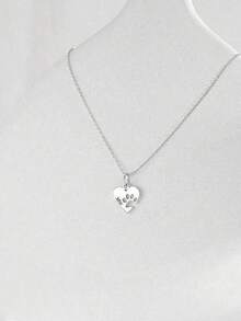 Collar personalizado con forma de corazón y huella de pata, collar personalizado con huella de pata, collar con letra y huella de pata de mascota, regalo conmemorativo de mascota, mejor regalo para el Día de la Madre