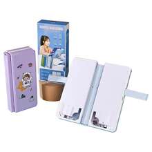 Soporte de Lectura Ajustable 2 en 1 Estuche Multifuncional para Lápices y Libros de Lectura Plegables para Suministros de Oficina para Estudiantes - Morado - Ver 5