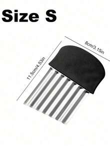 Cuchillo de patatas de acero inoxidable, cuchillo de onda, cuchillo de dientes de lobo, cuchillo multiusos para cortar verduras en el hogar y la cocina [Producto de plástico, los defectos menores durante el transporte son normales]