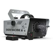 U'King Christmas Party Atmosphere Machine,Snow Machine 1000W Snow Making Machine High Output Snowflake Maker With Wireless & Wired Remote Control Adjustable Snowflake Size Snowmaker For Christmas Halloween Wedding Kids DJ Party Stage Effect - 英規插(220-240V) - 查看 12