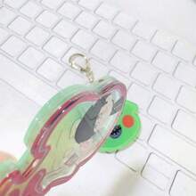 1pc Mob Psycho 100 Cartoon Dimpled Shaker Keychain, Acrylic Shaker Pendant For Backpack - Multicolor - View 5