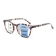 1pc Super Lightweight Large Frame Progressive Multifocal Reading Glasses, Leopard Print Design, With High-Quality Spring Hinges, Suitable For Men And Women Daily Reading - Pink Leopard Print - View 11