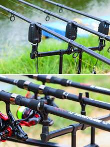 SOUGAYILANG 1 件套钓鱼竿合金材质支架耐用便携非常适合解放双手的地面钓鱼钓鱼者的好伙伴 - 黑色 - 查看 9