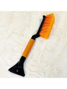 二合一冬季汽车除雪刷和除冰器 - 挡风玻璃冰雪清洁器，配有符合人体工程学的防滑泡沫手柄 - 适用于汽车/卡车/SUV/皮卡的多用途挡风玻璃工具 - 耐用设计 - 便携式除雪除冰工具