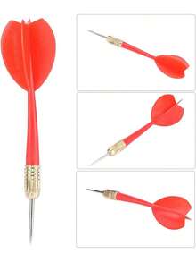 Chazcool Dardos de Aguja, 15pcs Puntas de Aguja de Cobre y Dardos de Coloridas PVC, Dardos de Vuelo Dardos de Metal para Principiantes Tiro Al Blanco Bar Juego Globo - 1 - Ver 9